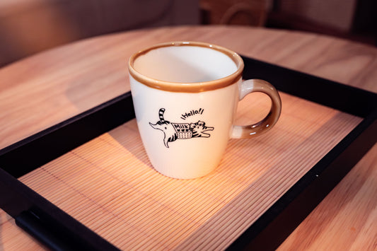 牛奶貓咪與探頭貓杯匙組