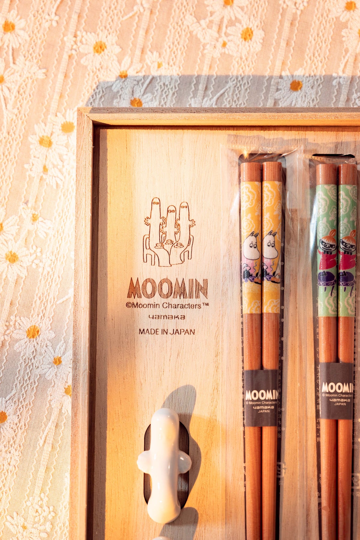 Moomin 嚕嚕米 | 對筷組 附 溜溜筷架