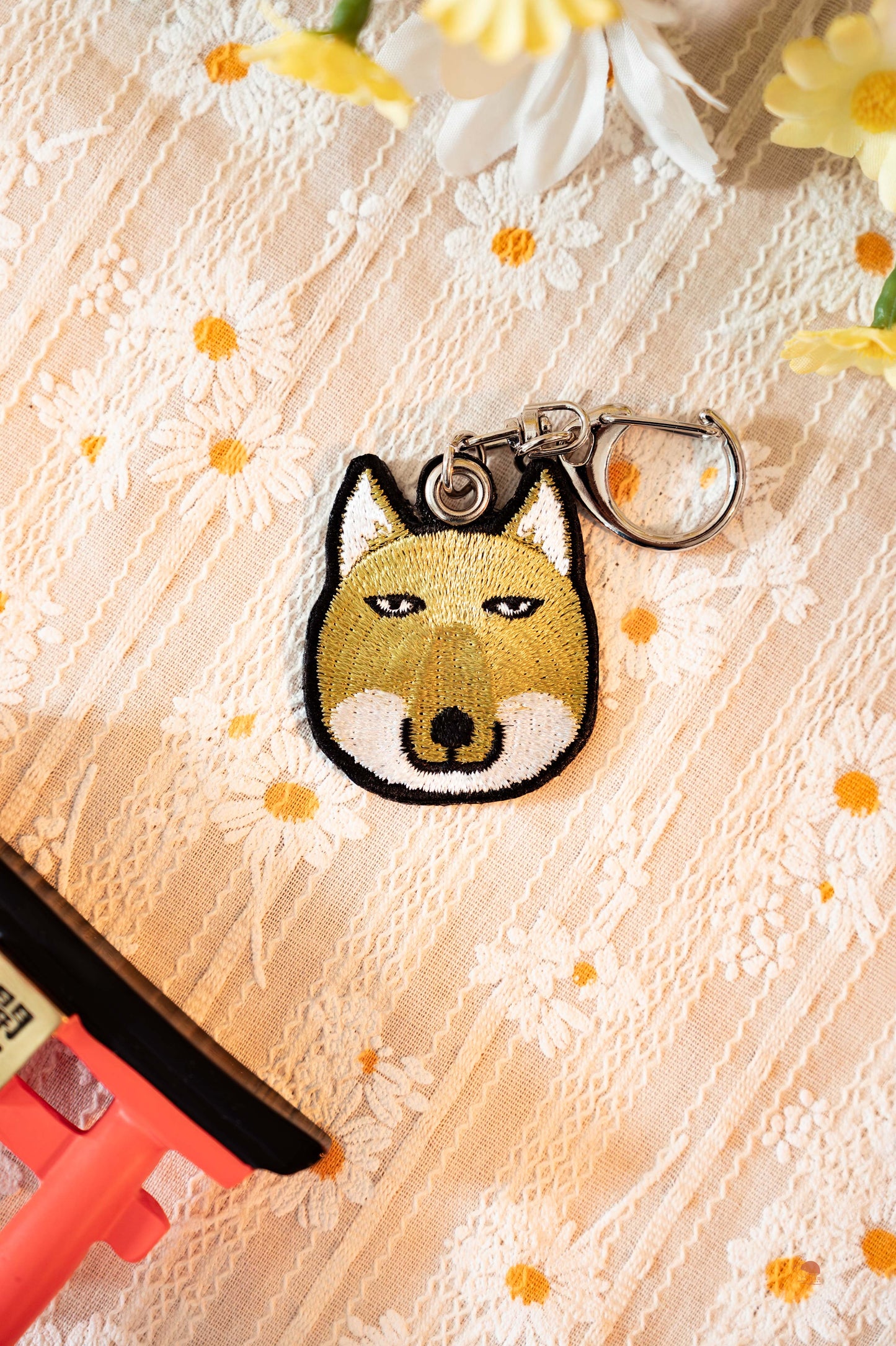 動物雙面刺繡鑰匙圈