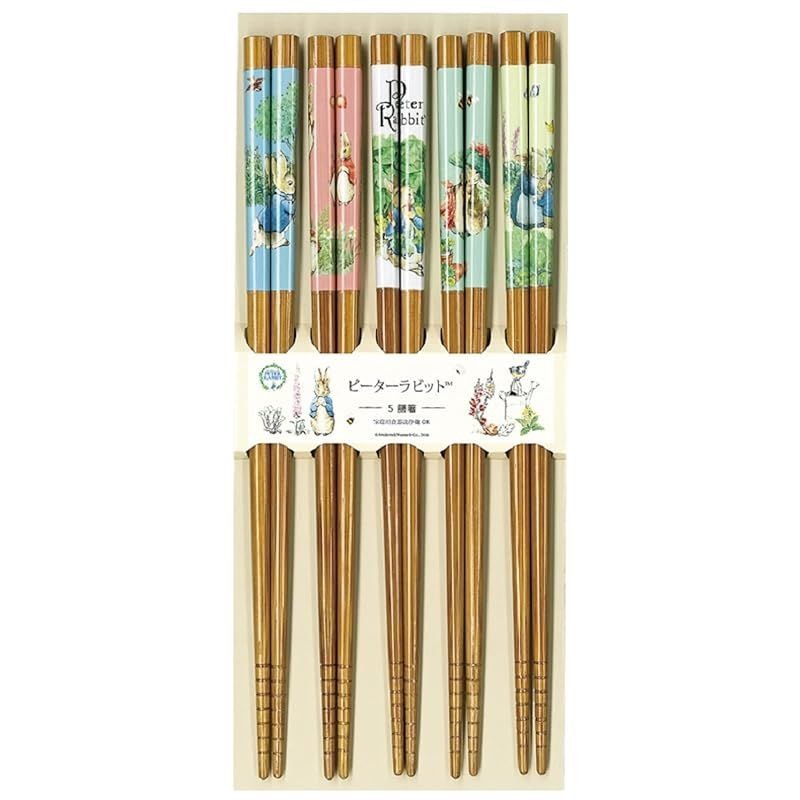 現貨|日本製 PETER RABBIT 彼得兔 食器|家用竹筷5入組