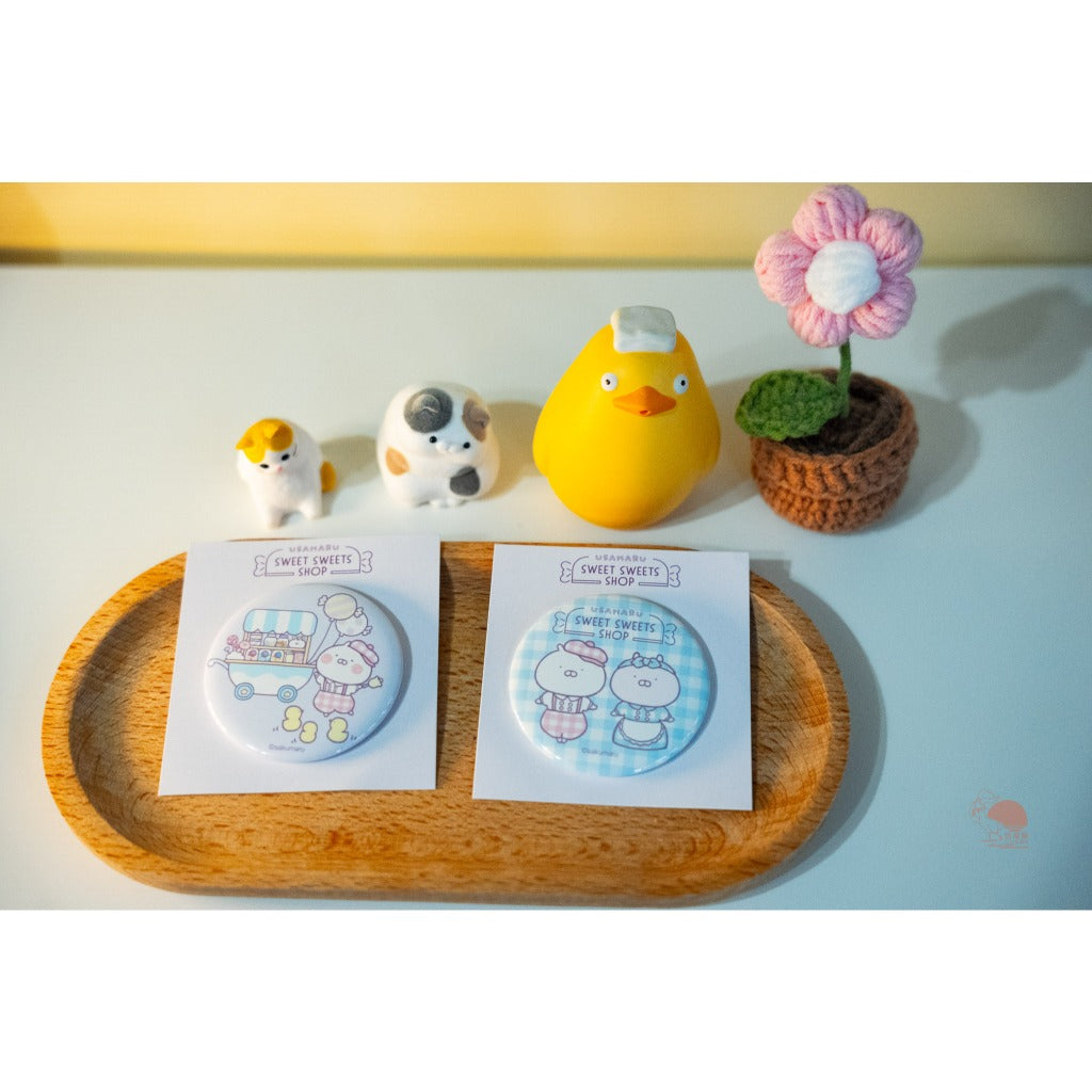 USAMARU兔丸 限量SWEET SWEETS SHOP 療癒別針徽章