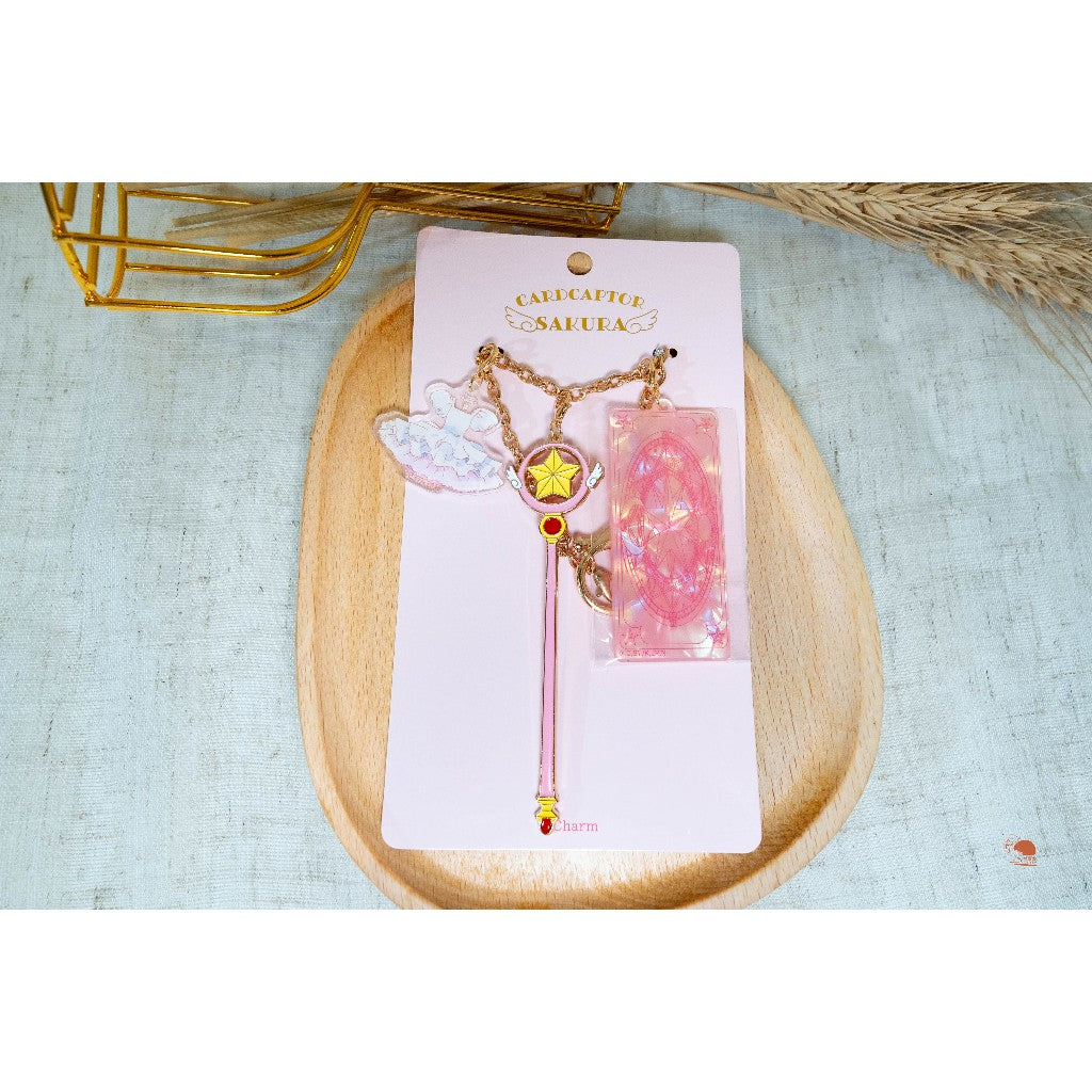 庫洛魔法使 星之杖 夢之杖 小櫻牌 透明牌 吊飾