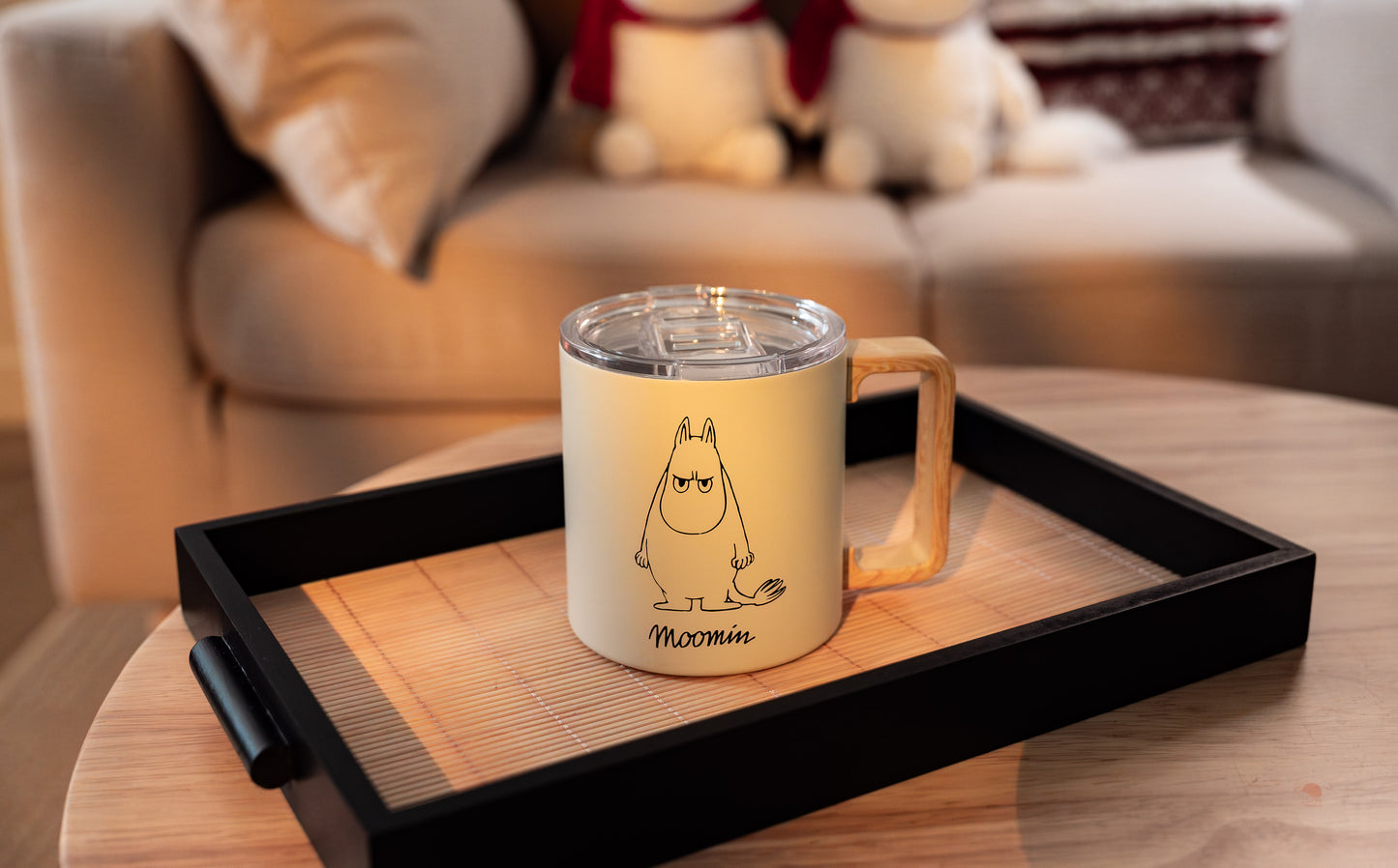 Moomin 嚕嚕米 木提把不鏽鋼保溫杯