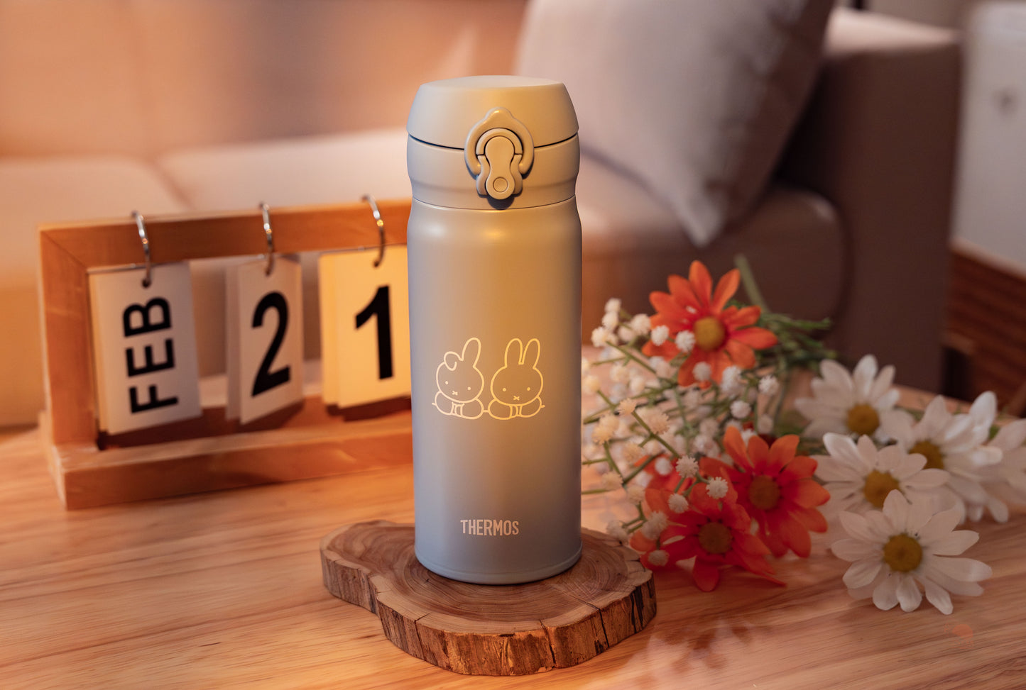 THERMOS 膳魔師 | Miffy 彈蓋保溫瓶