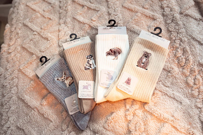 Stream | 動物刺繡襪