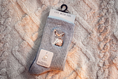 Stream | 動物刺繡襪