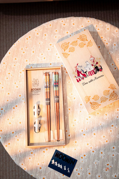 Moomin 嚕嚕米 | 對筷組 附 溜溜筷架