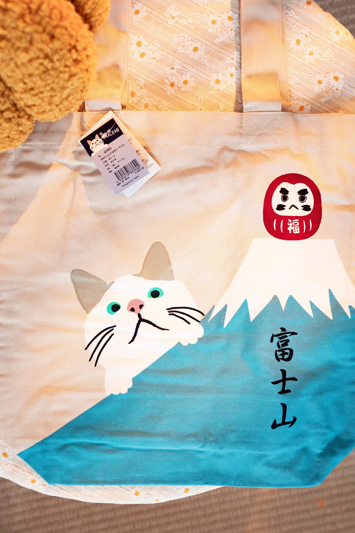 貓咪富士山托特包