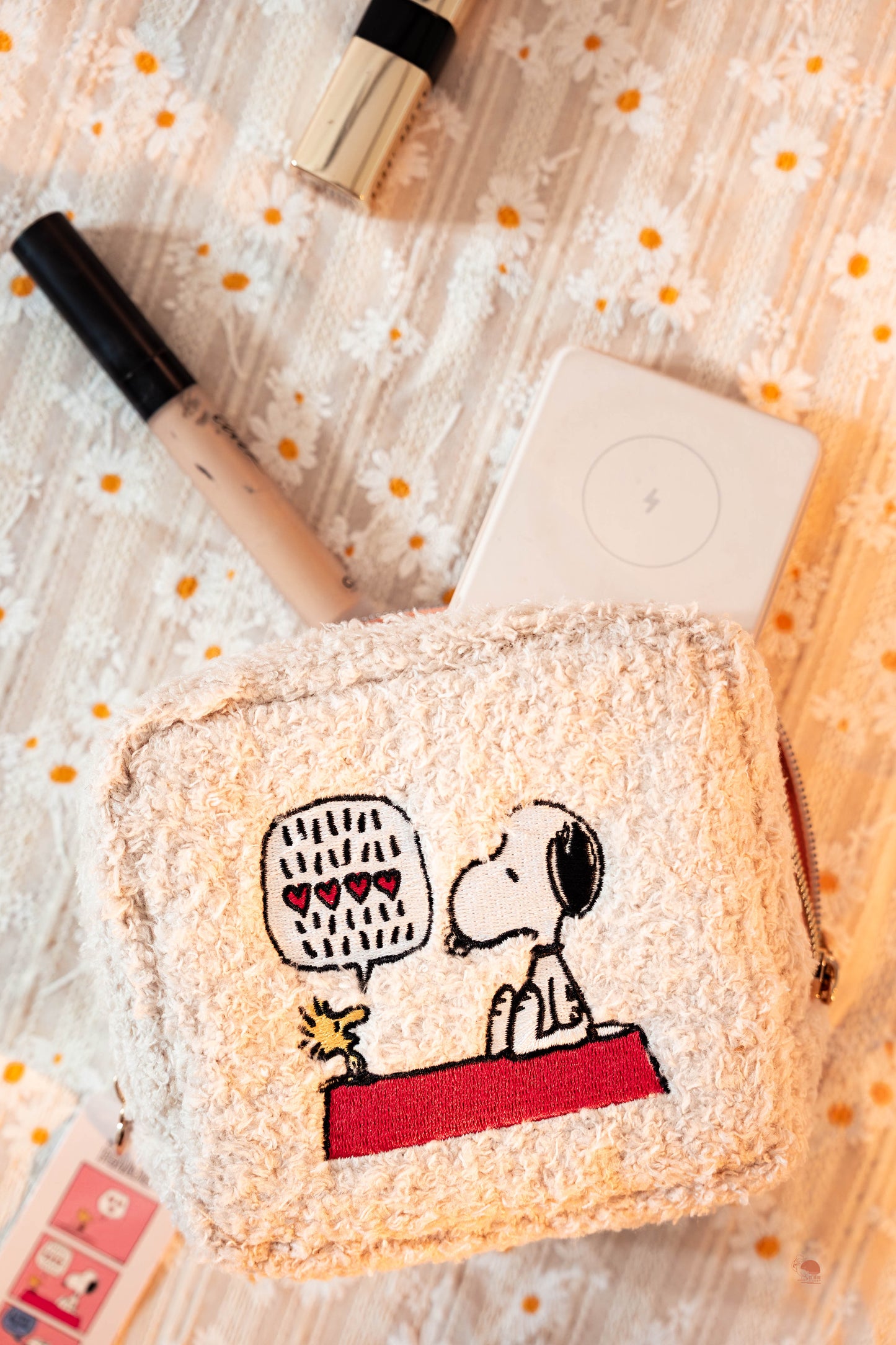SNOOPY | 絨毛刺繡化妝包