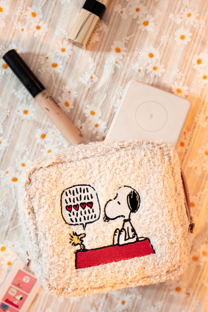 SNOOPY | 絨毛刺繡化妝包