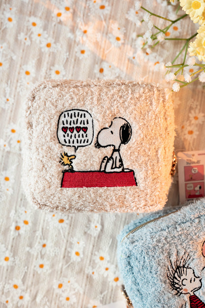 SNOOPY | 絨毛刺繡化妝包