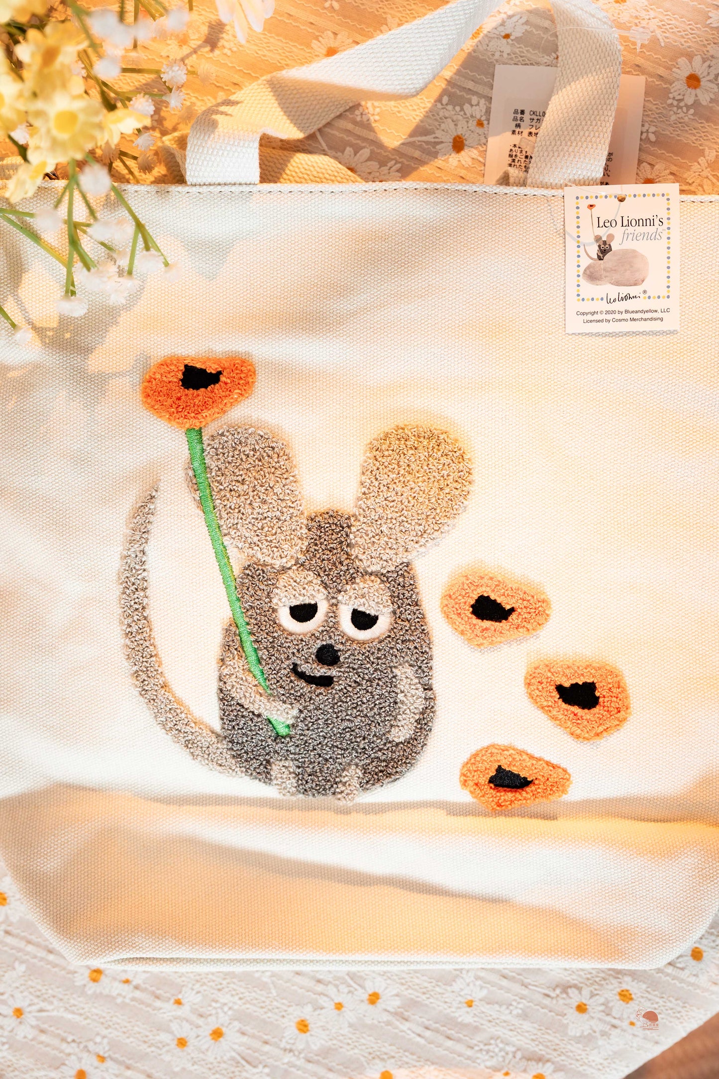 Leo Lionni 田鼠阿飛 | 刺繡帆布兩用包