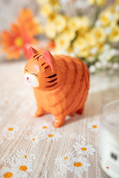 手作木雕動物擺飾