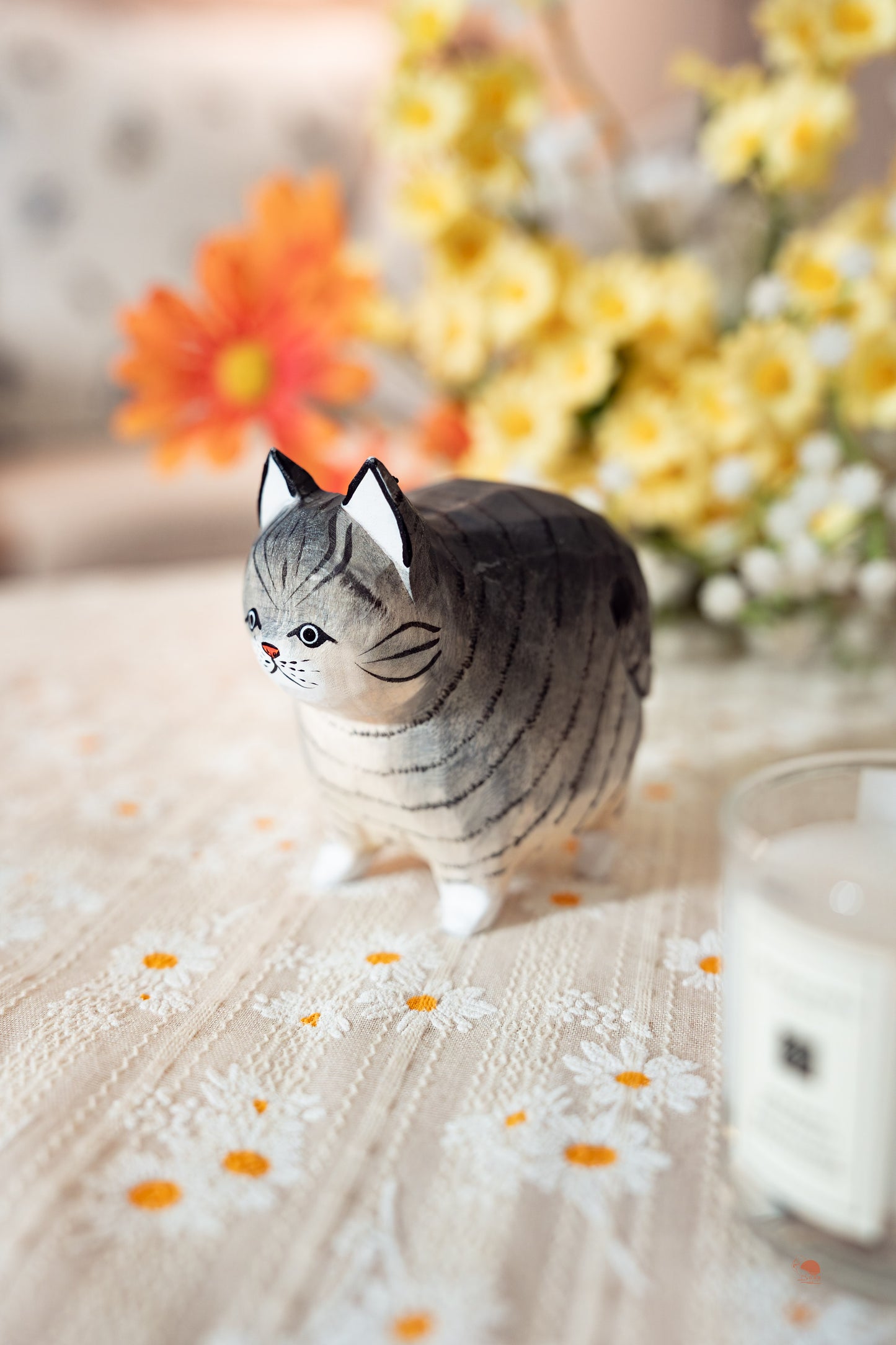 手作木雕動物擺飾