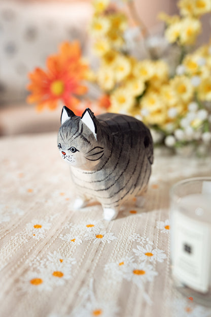 手作木雕動物擺飾