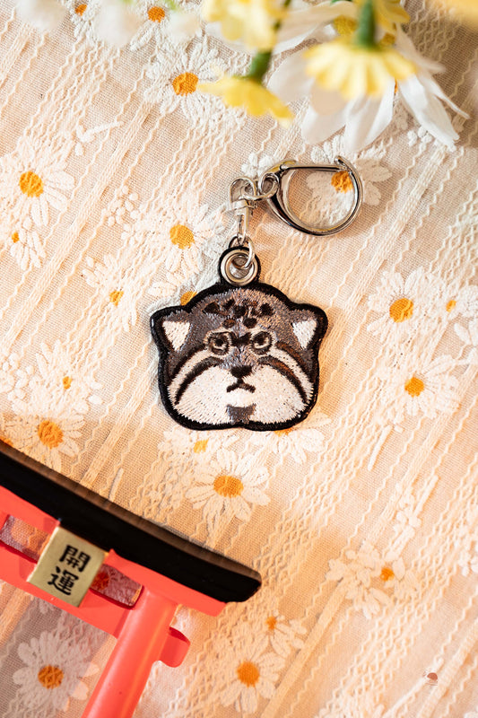 動物雙面刺繡鑰匙圈