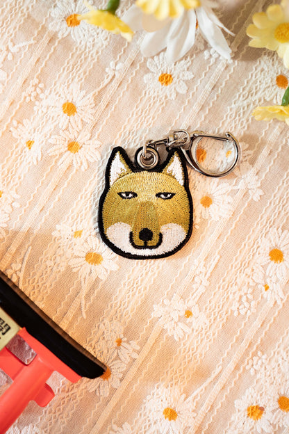 動物雙面刺繡鑰匙圈