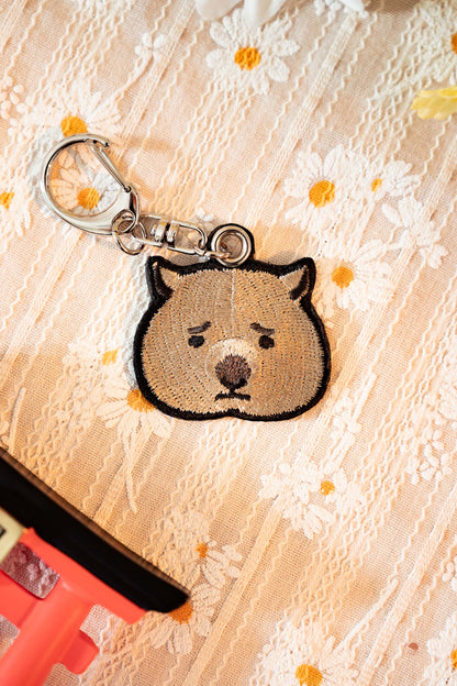動物雙面刺繡鑰匙圈