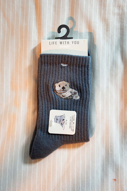 Stream | 動物刺繡襪