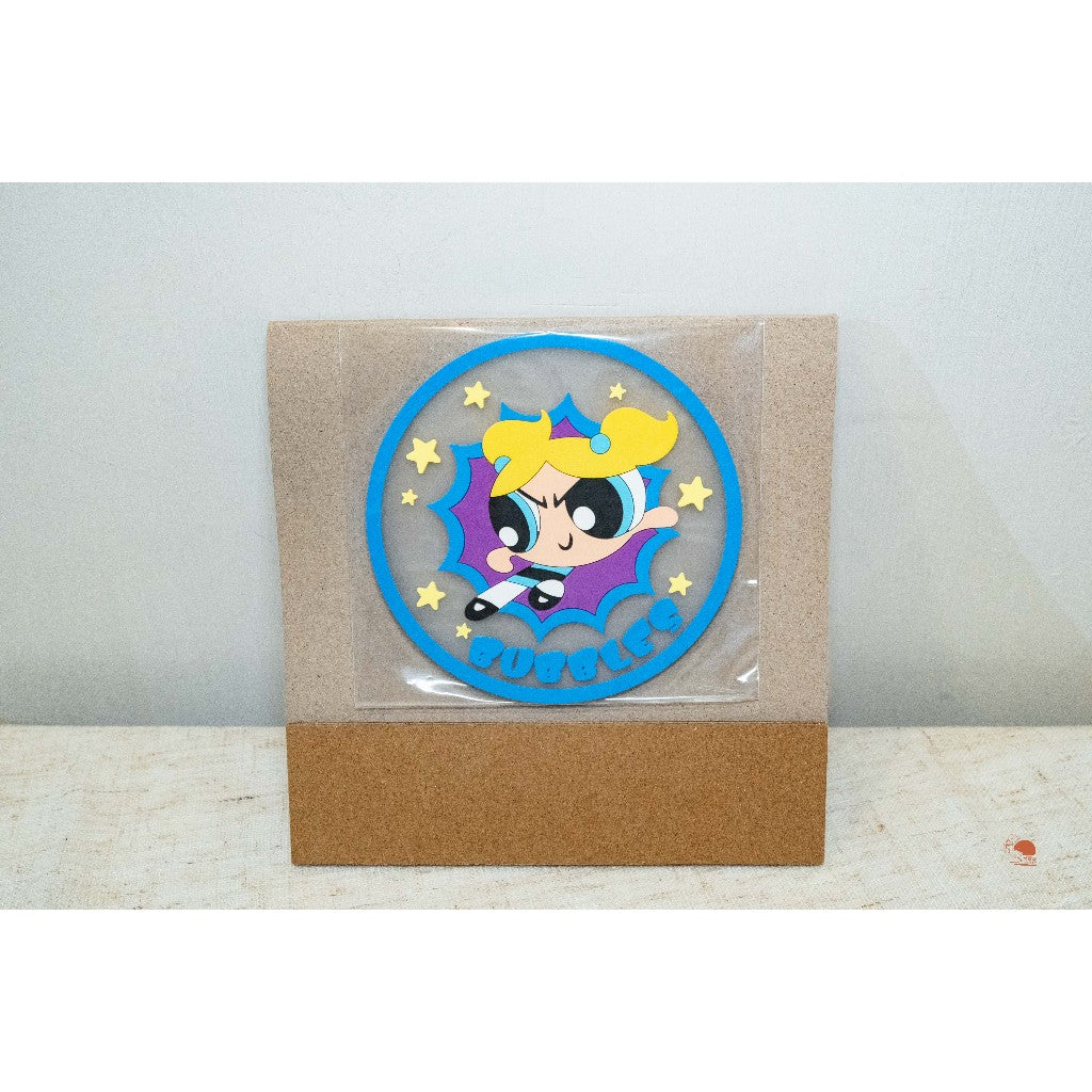 飛天小女警 BANDAI 扭蛋 透明橡膠杯墊