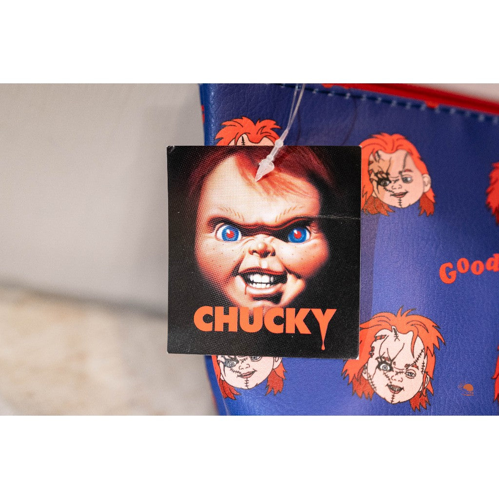 日本限定 CHUCKY 鬼娃恰吉 皮質 化妝包 手拿包 雜物袋 鉛筆袋 收納包