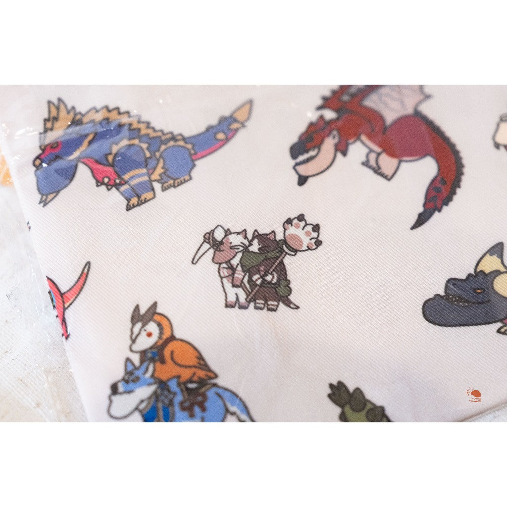 日本限定 CAPCOM卡普空 Monster Hunter 魔物獵人 崛起破曉 抽繩束口收納袋