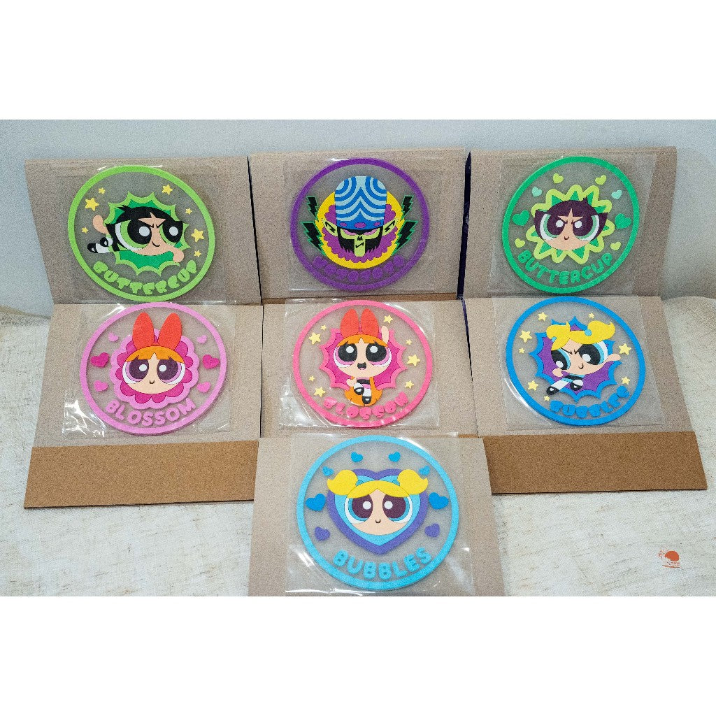 飛天小女警 BANDAI 扭蛋 透明橡膠杯墊