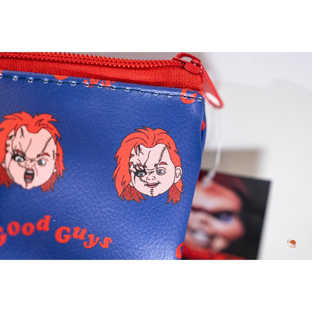 日本限定 CHUCKY 鬼娃恰吉 皮質 化妝包 手拿包 雜物袋 鉛筆袋 收納包