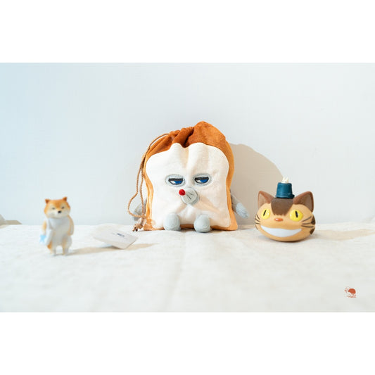 現貨｜日本 麵包小偷 吐司老鼠 Pan Dorobo 絨毛束口袋