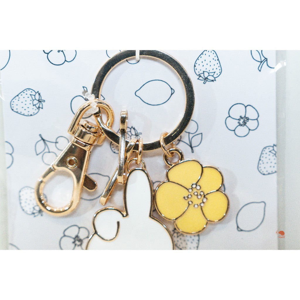 現貨 | 日本 Miffy 米飛兔BRUNA FACE & MOTIF 花朵金屬鑰匙圈 包包吊飾