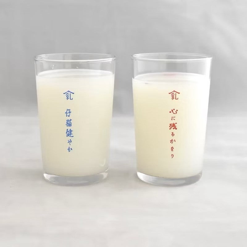 現貨 | 日本製 星羊社 昭和復古懷舊風 貓印牛奶 復古玻璃杯