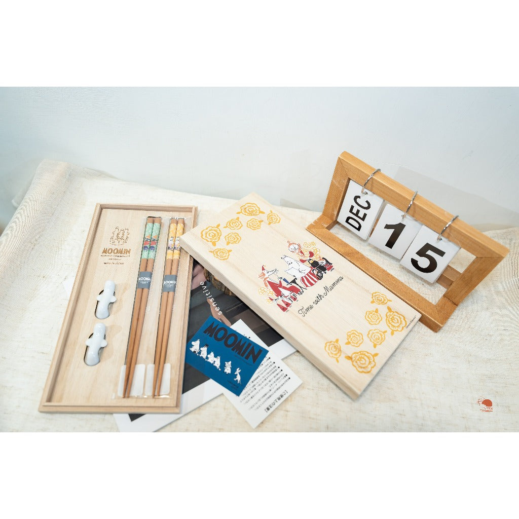 現貨 日本製 Moomin 姆明 嚕嚕米 筷子禮盒 木盒筷架組 餐具 喬遷禮物 結婚禮物 生日禮物