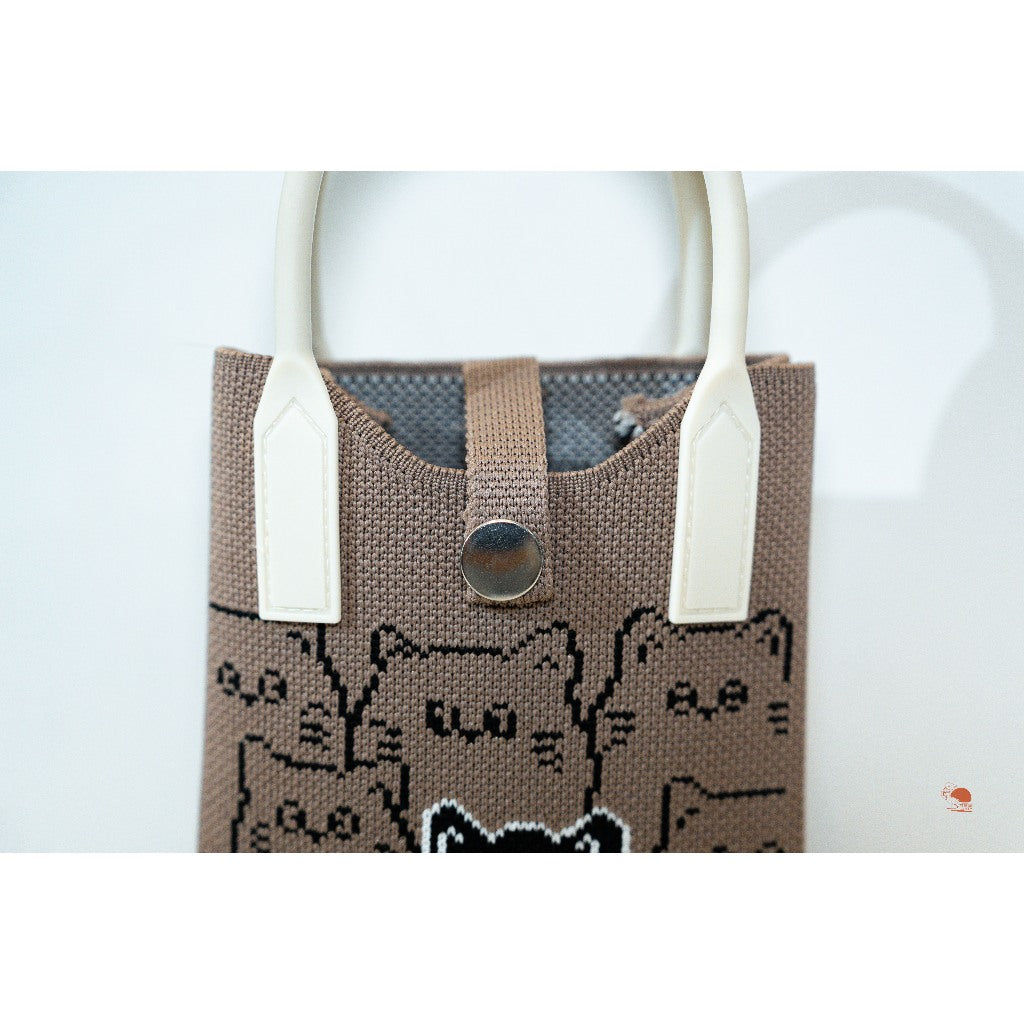 現貨｜日本 療癒系 貓咪造型 日式針織斜背包 手機包 禮物