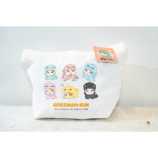 現貨｜日本 GODZIHAM-KUN 哈姆太郎 哥吉拉 聯名 帆布手提袋