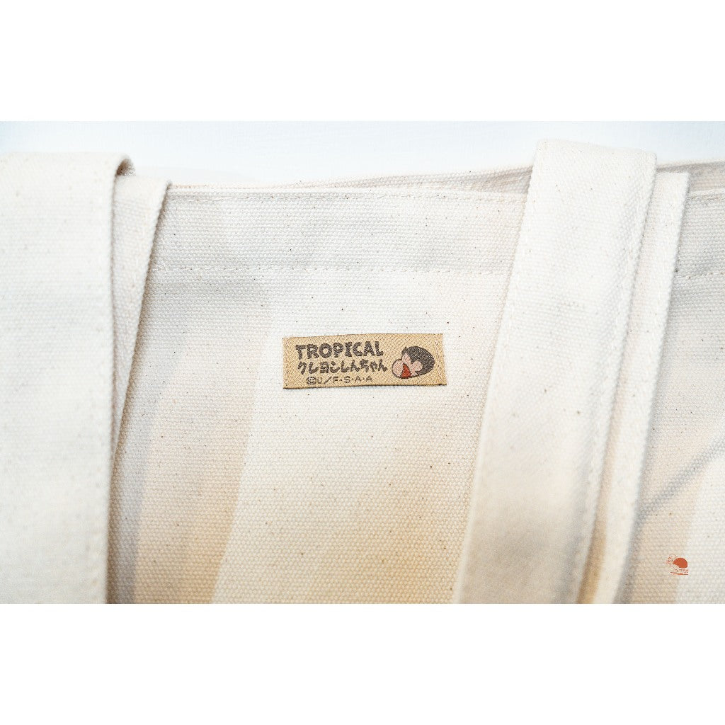 現貨 日本 蠟筆小新 TROPICAL 海灘度假風 衝浪 帆布托特包 大容量收納 手提袋 購物袋