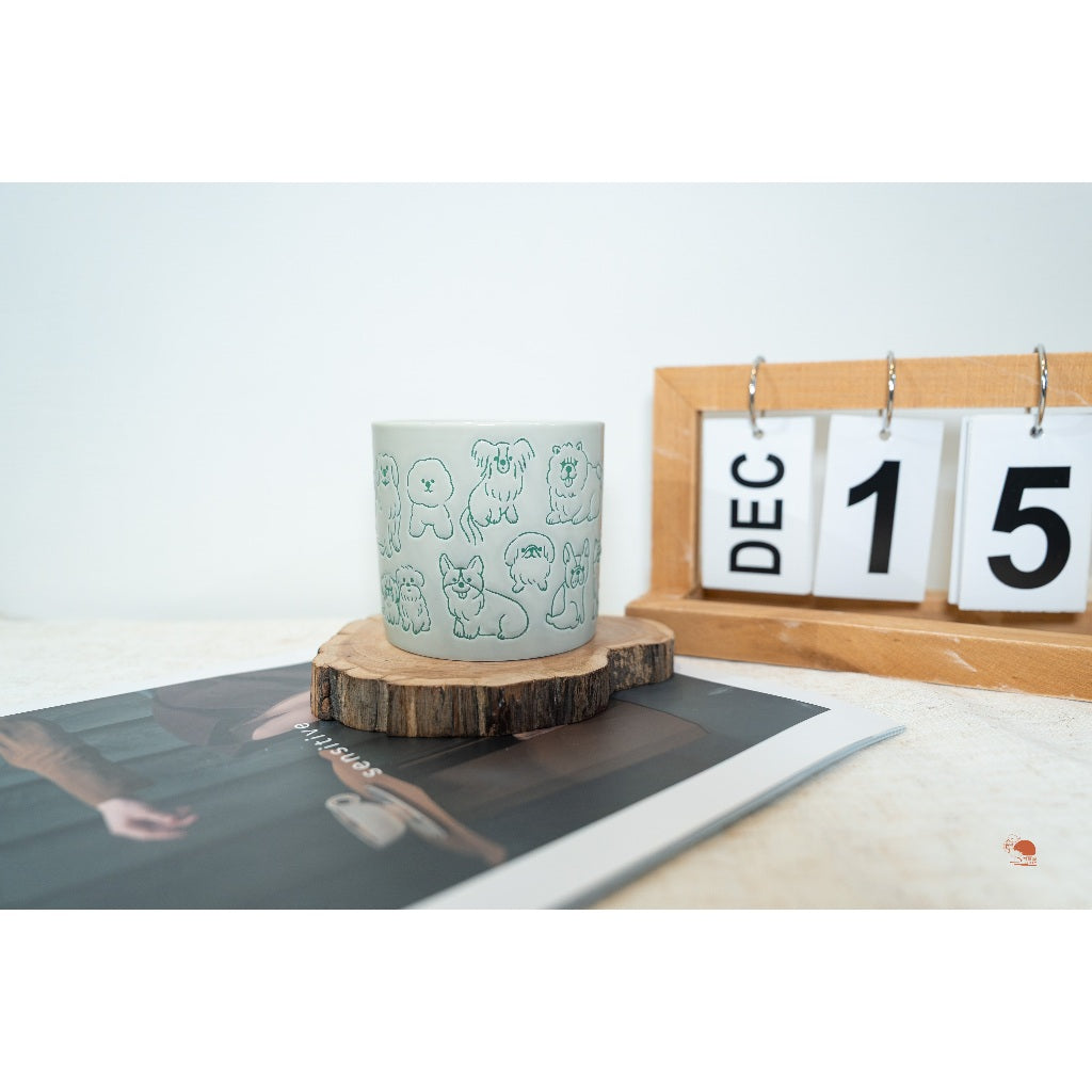 現貨 日本 插畫風 Lots of Dogs 狗狗圖鑑陶瓷馬克杯 咖啡杯