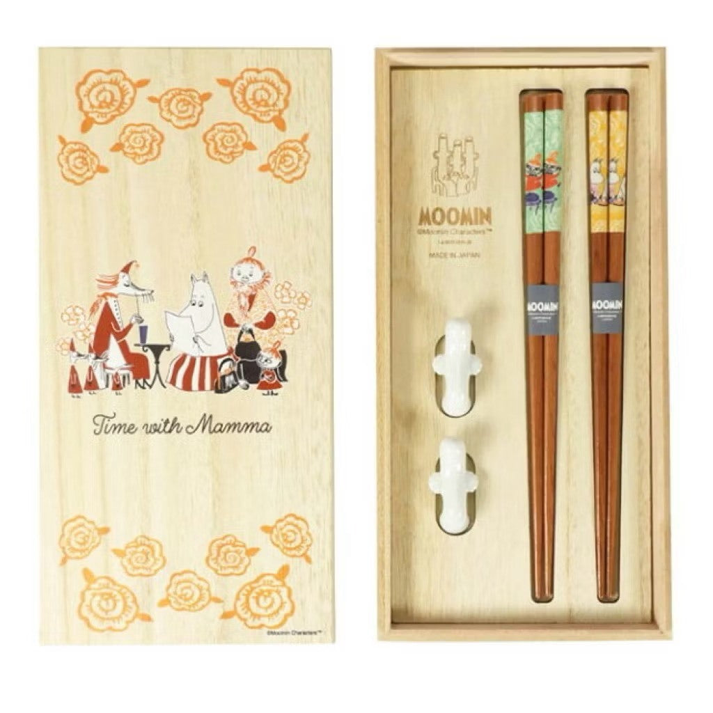 現貨 日本製 Moomin 姆明 嚕嚕米 筷子禮盒 木盒筷架組 餐具 喬遷禮物 結婚禮物 生日禮物