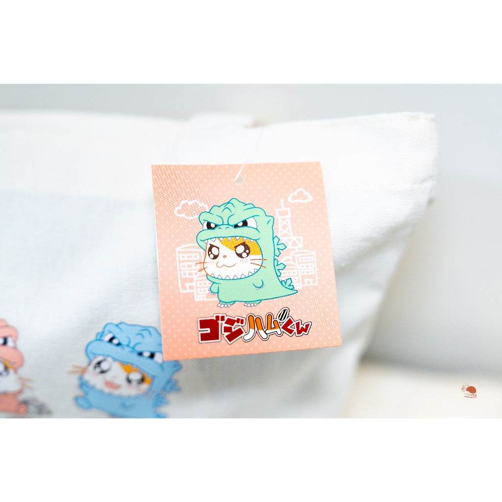 現貨｜日本 GODZIHAM-KUN 哈姆太郎 哥吉拉 聯名 帆布手提袋