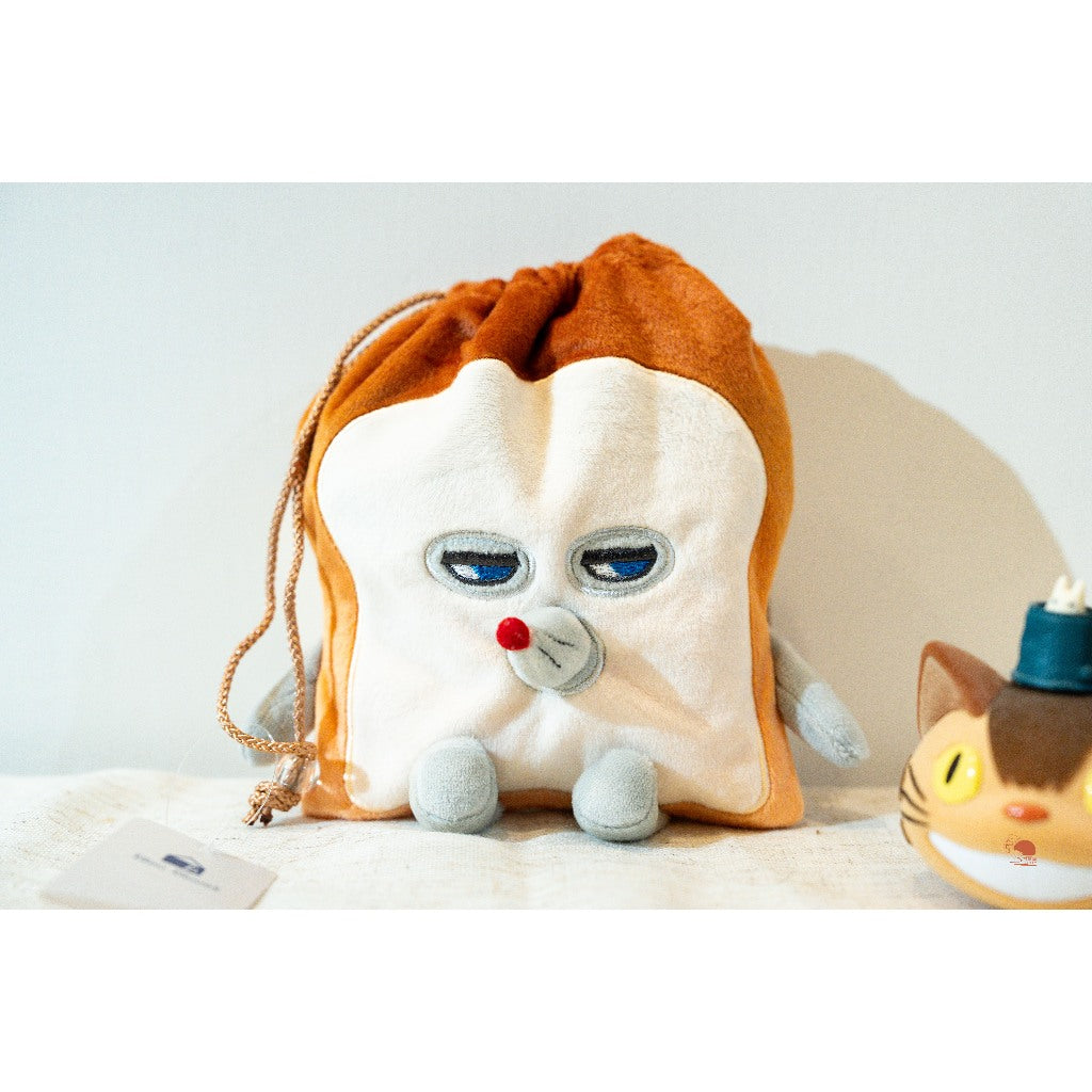 現貨｜日本 麵包小偷 吐司老鼠 Pan Dorobo 絨毛束口袋