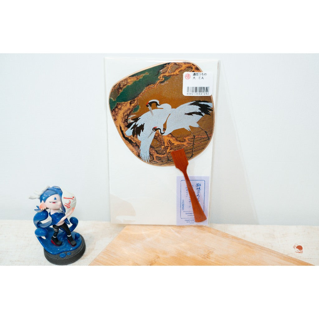 現貨 日本製精選  夏日風 團扇卡片 彩色手繪風迷你紙扇 祝福賀卡 文具