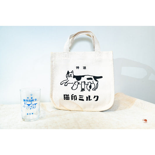 現貨 日本製 星羊社 昭和復古 貓印牛奶 帆布袋 托特包 手提袋 便當袋  貓
